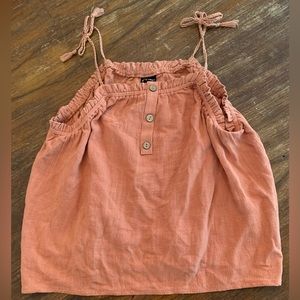 Tank with tie straps (dusty rose color)